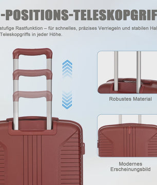 Reis Koffer Set 3-delig: 20, 24, 28 Inch Trolley met Wielen en Cijferslot