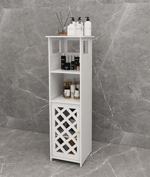Waterdichte Badkamerkast met Open Plank en Deur - Compacte Opberger