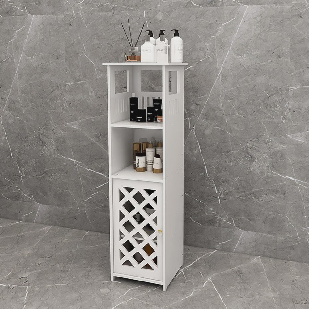 Waterdichte Badkamerkast met Open Plank en Deur - Compacte Opberger
