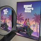 Grand Theft Auto GTA 6 Game Poster - Zelfklevend, Waterdicht & Frameloos