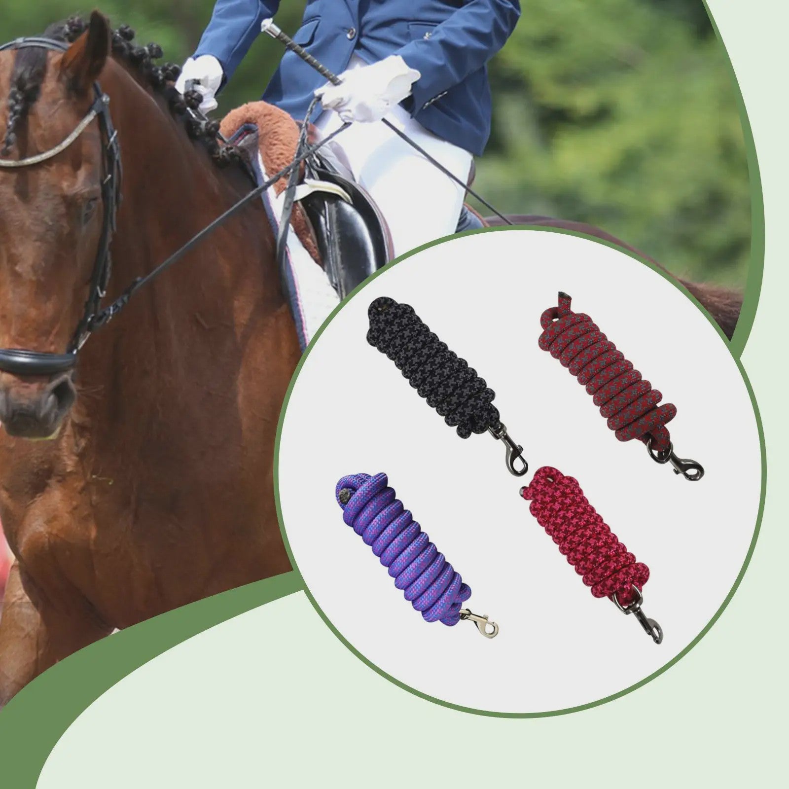 Flexibel Paardrijtouw 250cm Nylon Longeerlijn voor Training en Stalaccessoires
