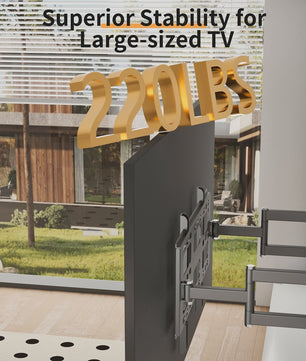 Universele TV Muurbeugel met Dubbele Arm - Volledig Beweegbaar voor 40-85 Inch Schermen