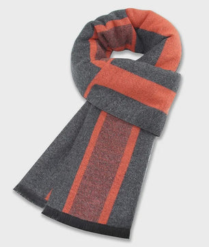 Luxe Heren Sjaal - Warme Wol & Kasjmier - Winter Ruitpatroon