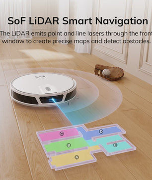 ILIFE V20 Robotstofzuiger: Krachtige 5000Pa zuigkracht, slimme LiDAR navigatie & app bediening