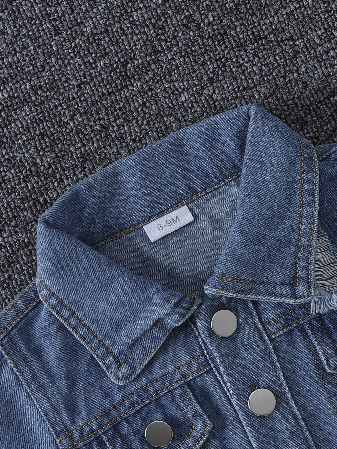 Stoere Denim Set voor Baby Meisjes: Jasje & Jeans met Ripped Look - Lente/Herfst Collectie