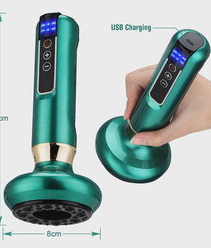 Elektrische Cupping Massager: 6 standen vacuüm, Gua Sha, anti-cellulitis & body shaping