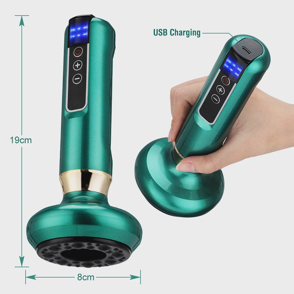 Elektrische Cupping Massager: 6 standen vacuüm, Gua Sha, anti-cellulitis & body shaping