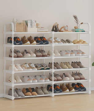 Stapelbare Schoenenkast Organizer - 4 tot 7 Lagen, Wit