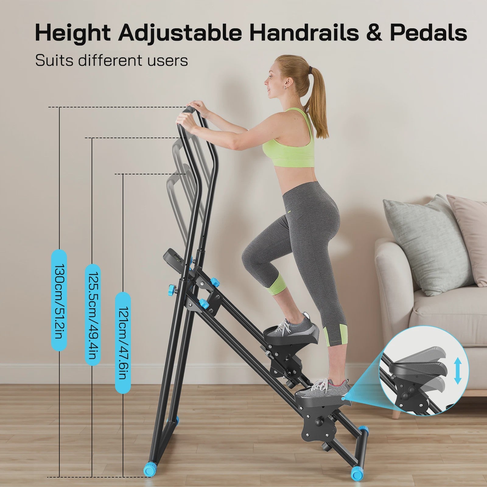 New Version Vertical Climber Machine -Compact Folding Cardio Stepper for Full-Body Workout,Ideal for Home Gym Exercise Equipment