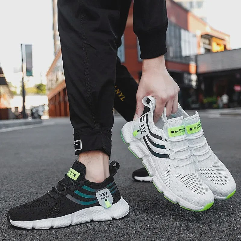 Herensneakers Ademend Lichtgewicht Mesh - Casual Sport & Hardloopschoenen