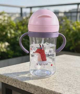 Schattige Anti-Kwelp Tuitbeker met Handvat - 350ml - Leuke Dierenprints