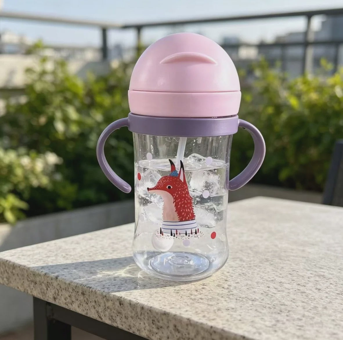 Schattige Anti-Kwelp Tuitbeker met Handvat - 350ml - Leuke Dierenprints