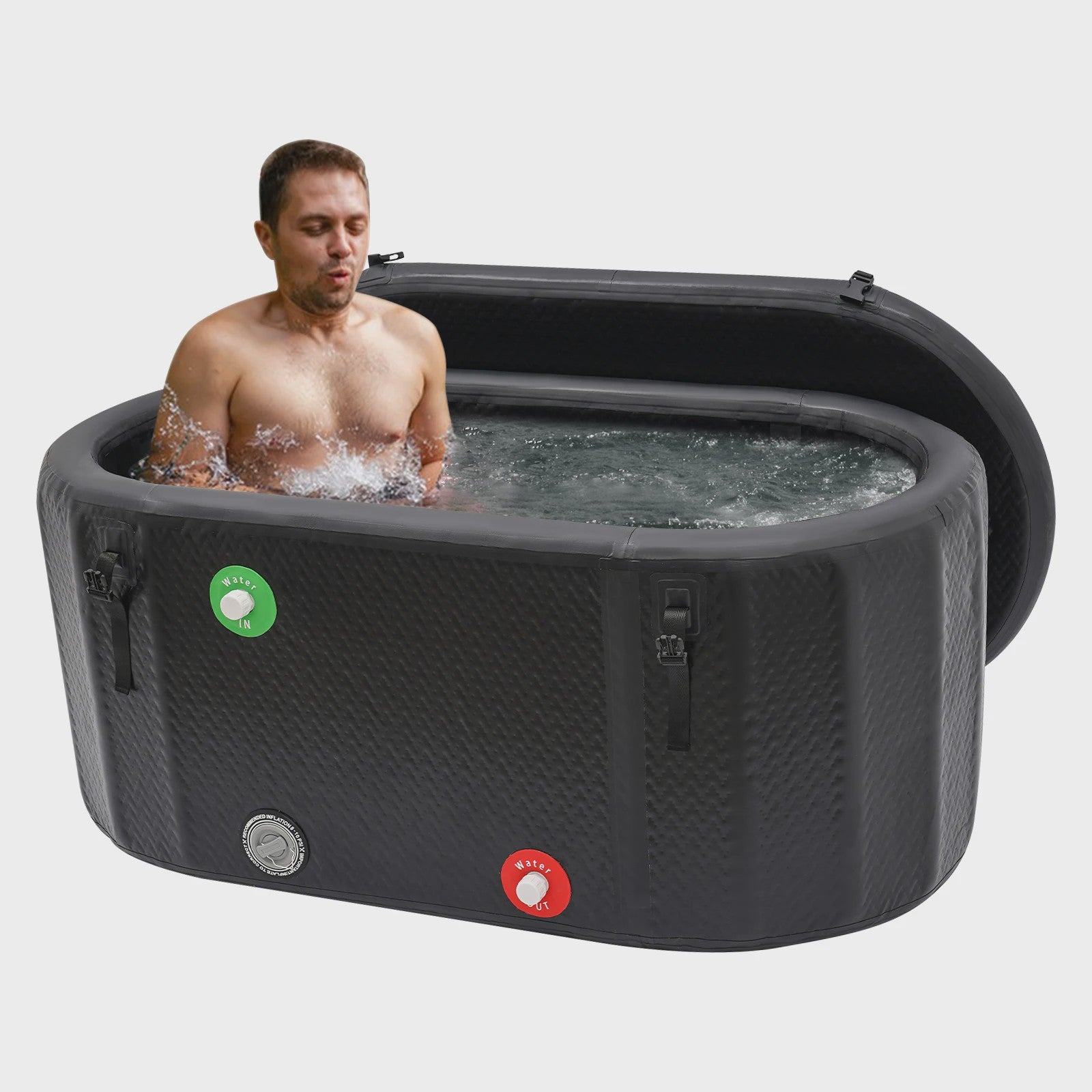 Draagbaar Opblaasbaar Ijsbad 132cm - Koude Duikbad voor Herstel & Fitness
