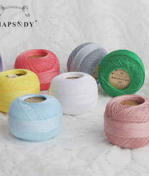 Rhapsody Garen Maat 80 - 100% Egyptisch Katoen voor Haken, Breien & Macramé - 31 Kleuren