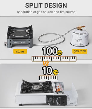 WESTTUNE Draagbare Camping Gasbrander 3600W - Infrarood Verwarmingssysteem met Elektronische Ontsteking