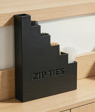 3D Geprinte Wandhouder Organizer voor Kabelbinders - Zware Kwaliteit voor Garage & Werkplaats