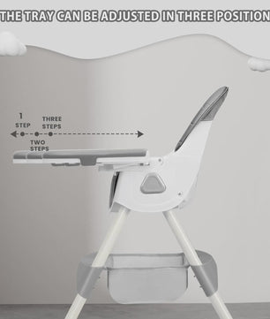 3-in-1 Baby Kinderstoel: Opvouwbaar, Draagbaar & Verstelbaar met Dubbele Plate