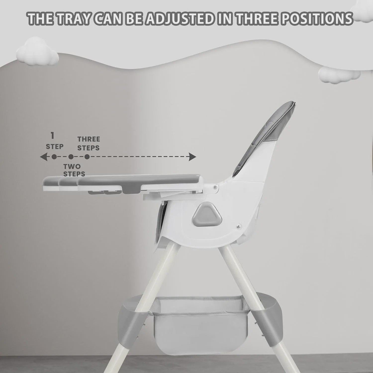 3-in-1 Baby Kinderstoel: Opvouwbaar, Draagbaar & Verstelbaar met Dubbele Plate