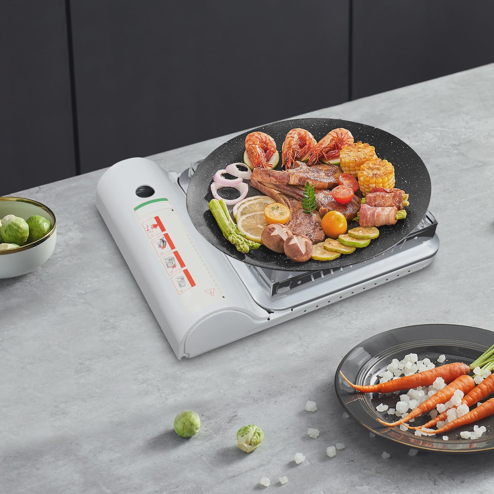 Draagbare Gasbrander 3500W - Compacte Camping Kooktoestel voor Buiten BBQ & Noodgevallen