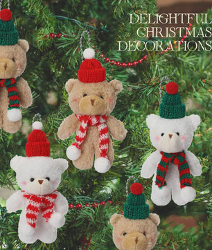 Schattige Kerst Knuffel Beer - Mini Pluche Beertjes Decoratie & Cadeau