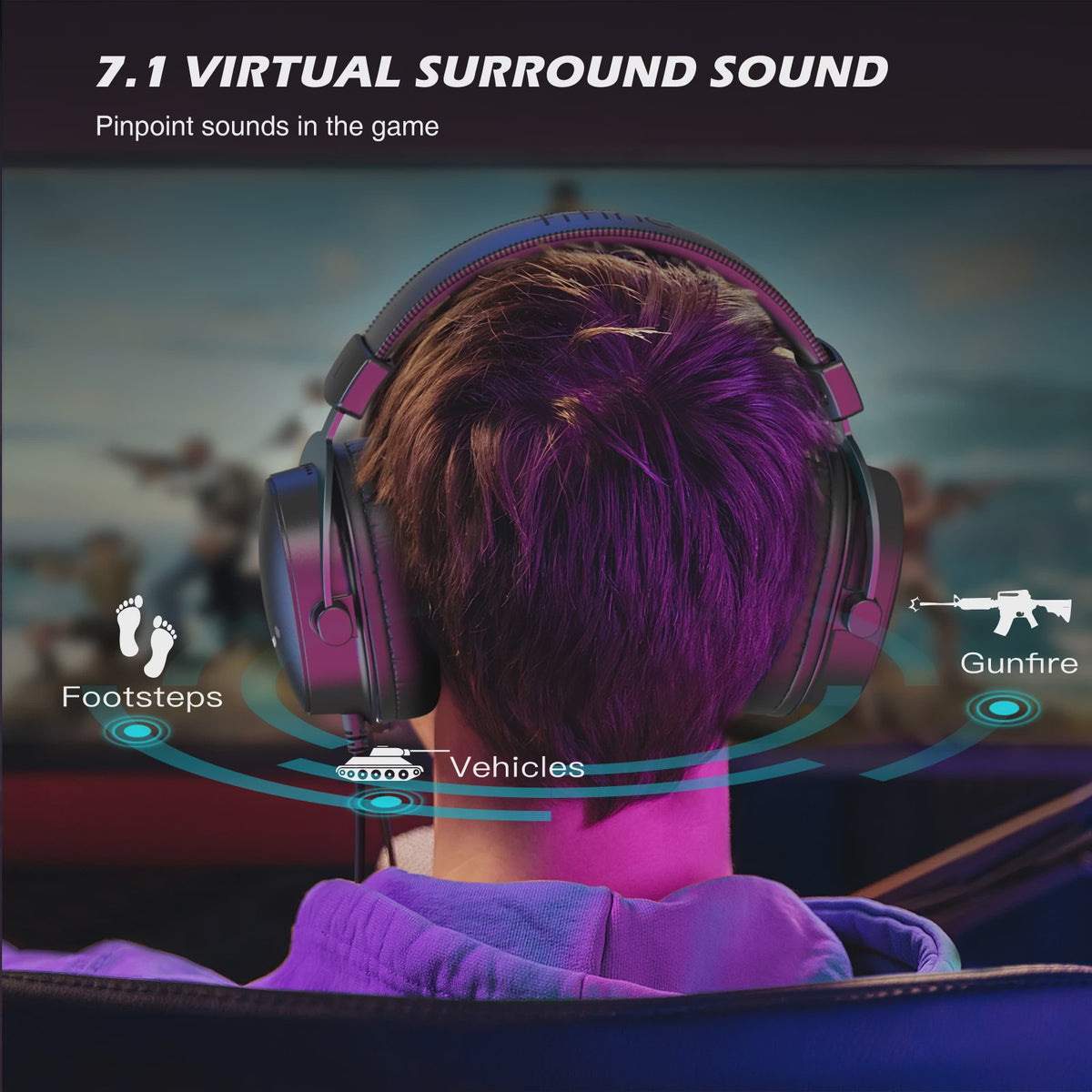 FIFINE H9 Gaming Headset: 7.1 Surround Sound, USB & 3.5mm Jack, Volume & Mute Control