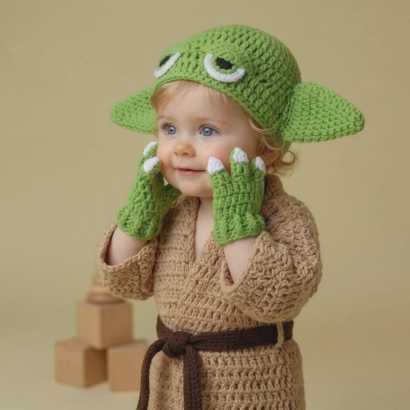 Schattige Baby Halloween Cosplay Outfit & Newborn Fotoshoot Prop - Zachte Gebreide Kleding