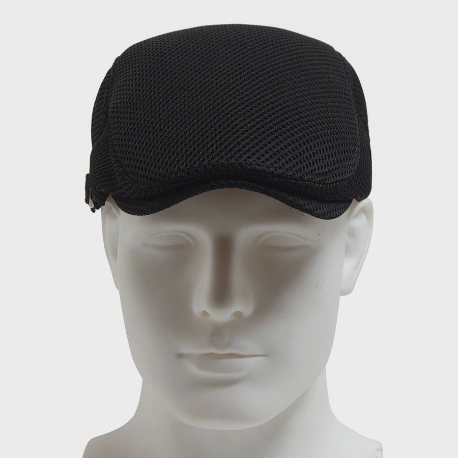 Ademende Mesh Pet - Vintage Flat Cap / Newsboy Cap voor Dames en Heren