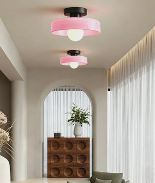 Nordic Vintage Glazen Plafondlamp / Wandlamp 25cm - Stijlvolle Verlichting voor Hal, Woonkamer & Slaapkamer