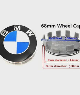 Set van 7 BMW 3D Logo Wielnaafdoppen - Universeel compatibel met diverse BMW modellen