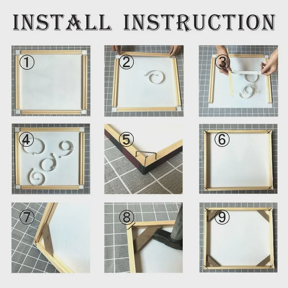 Moderne Houten Canvas Frame - 24 Maten voor Foto, Olieverf & Diamond Painting
