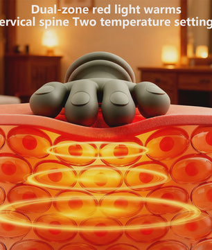 Draadloze Nek- en Schoudermassager met Verwarmingsfunctie & 3 standen - USB Oplaadbaar
