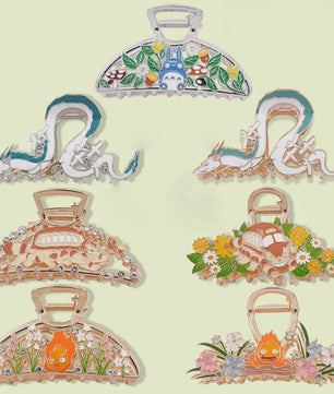 Unieke Haarclips Dames - Schattige Cartoon Draak, Kat & Vlam Designs | Grote Klemmen