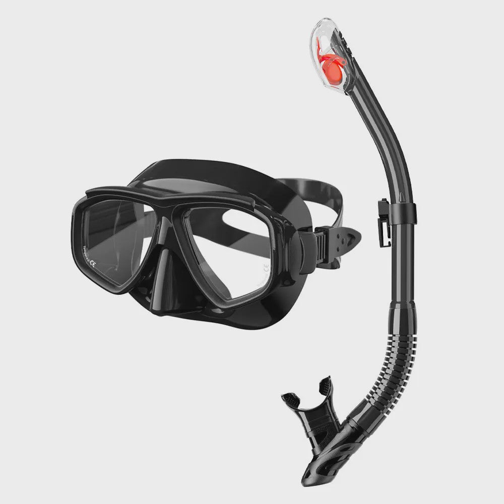 Professionele Anti-Condens Duik- en Zwemmasker met Snorkelset voor Volwassenen - UV-bescherming, Siliconen