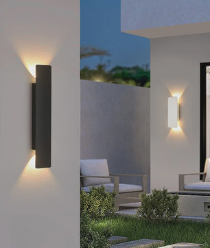 Moderne LED Buiten Wandlamp - Waterdicht IP65 Aluminium - Zwart/Wit - Up & Down Light
