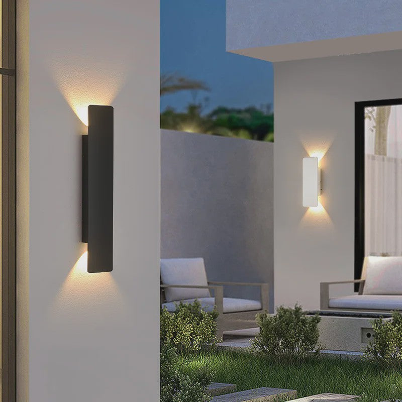 Moderne LED Buiten Wandlamp - Waterdicht IP65 Aluminium - Zwart/Wit - Up & Down Light
