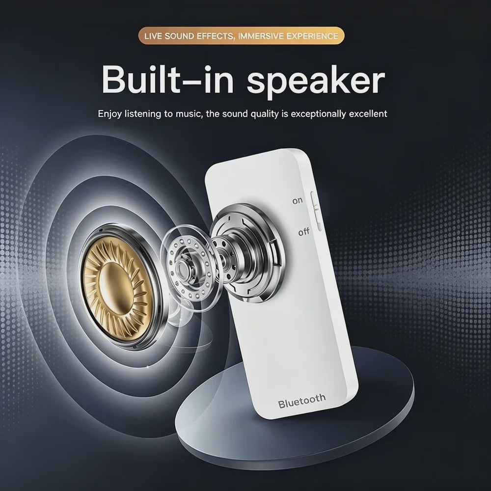 Draagbare MP3 Speler met Scherm & Bluetooth 5.3 - Ingebouwde Speaker, FM Radio, E-book & Opnamefunctie