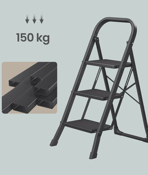 3-Traps Opvouwbare Trap met Veiligheidsvergrendeling | Max 150kg Draagvermogen