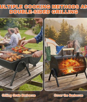 Draagbare Houtskool BBQ Grill - Compacte Barbecue voor Camping & Outdoor