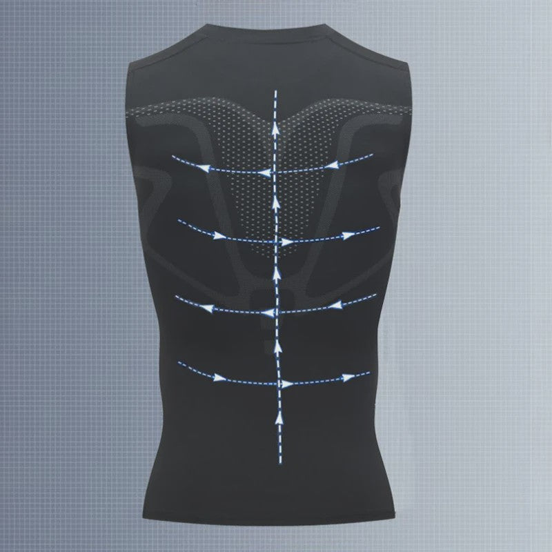 Heren Compressie Tanktop - Sneldrogend Sportshirt voor Fitness & Bodybuilding
