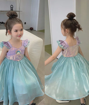 Prinsessenjurk Meisjes Ariel Zeemeermin Jurk - Feestelijk & Zomers