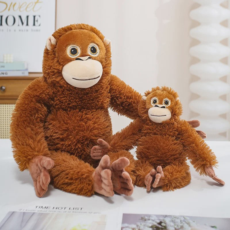 Zachte Pluche Aap Knuffel - Gorilla, Chimpansee, Orang-oetan - 30-90cm - Cadeau & Decoratie
