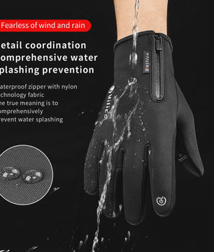 Warme Fleece Handschoenen met Touchscreen - Waterdicht & Winddicht voor Fietsen, Vissen en Buitenactiviteiten