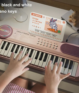 Kids Electric Piano 37 Baby Keyboard with Microphone Singing Songs Development Educational Toy Musical Instrument Games Children