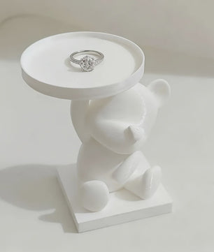 Creatieve Zittende IJsbeer met Dienblad - Opbergaccessoire voor Sleutels en Decoraties
