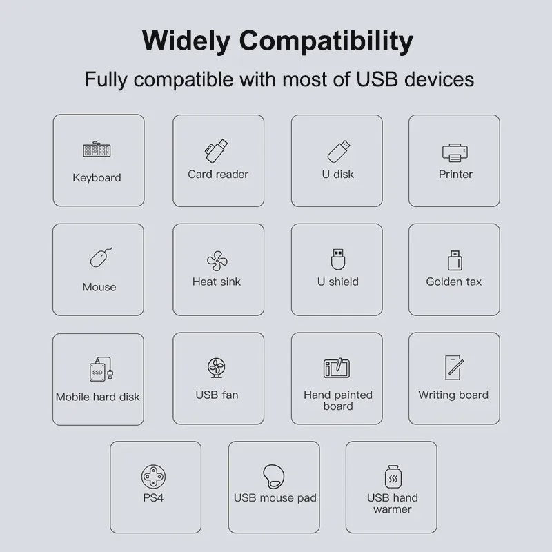 4-Poorts USB 3.0 Hub met Type-C Connector - Uitbreidingsadapter voor Laptop & Smartphone