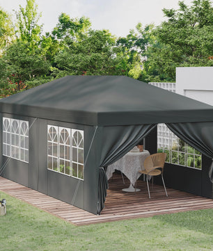 Pop-Up Partytent 3x6m Beige - Waterdicht, UV-beschermend & Inclusief Zijwanden