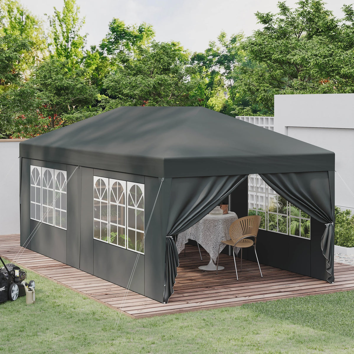 Pop-Up Partytent 3x6m Beige - Waterdicht, UV-beschermend & Inclusief Zijwanden