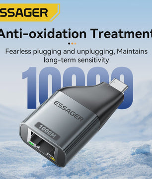 Essager Gigabit Type-C naar Ethernet Adapter 1000Mbps RJ45 Netwerkkaart