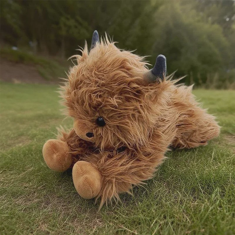 Zachte Pluche Koe Knuffel (25cm) - Schotse Hooglander Speelgoed voor Kinderen & Decoratie