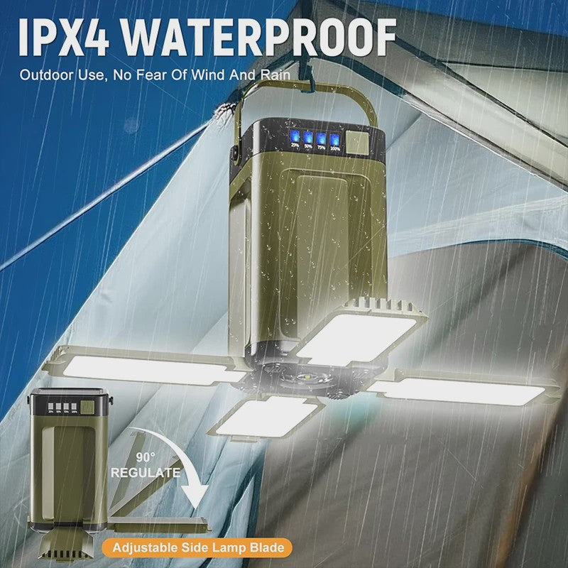 Oplaadbare Solar Camping Lantaarn - Multifunctioneel, 6 Lichtstanden & IPX4 Waterdicht